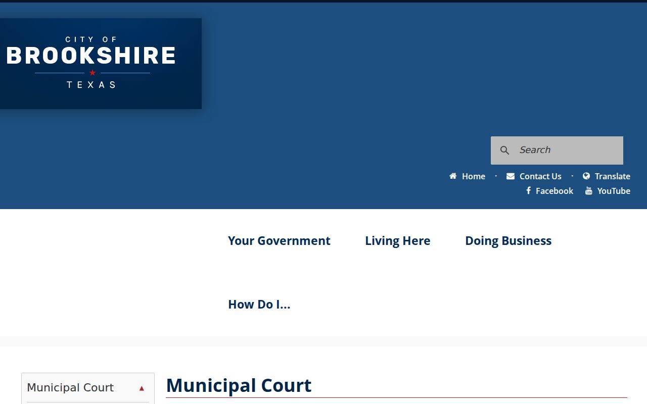 Waller County municipal court warrant route, Brookshire Municipal Court information