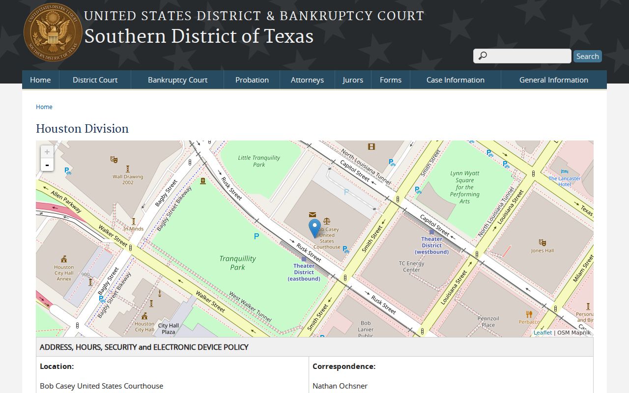 Waller County federal arrest warrant route through the Houston Division